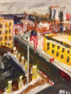 Journal Sentinel Building Milwaukee 2014 Acrylic on art board