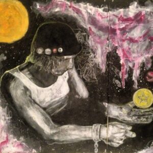 Self Portrait Diptych. Mixed media on paper 2014