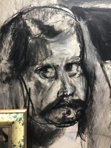 Self Portrait Study 2021 Charcoal on paper