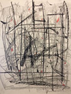 Automatic Drawing Charcoal on Paper 2014