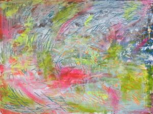 Snow Dust3d Desert, 2025 From the series Every Beautiful Seastorm Acrylic and modeling paste on canvas 101.6 x 76.2 cm