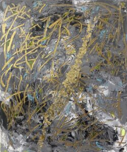 Melancholic Hypofluorescence, 2025 From the series Every Efflorescence Acrylic and modeling paste on canvas 50.8 x 60.96 cm