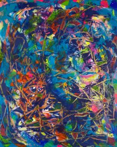 Luminous Biome, 2025 From the series Every Efflorescence Acrylic and modeling paste on canvas 50.8 x 60.96 cm