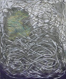 Opaline Anomaly, 2025 From the series Every Beautiful Seastorm Acrylic and modeling paste on canvas 50.8 x 60.96 cm